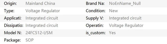 5PCS 24LC512 / 24FC512 SOP-8 I²C Serial EEPROM IC