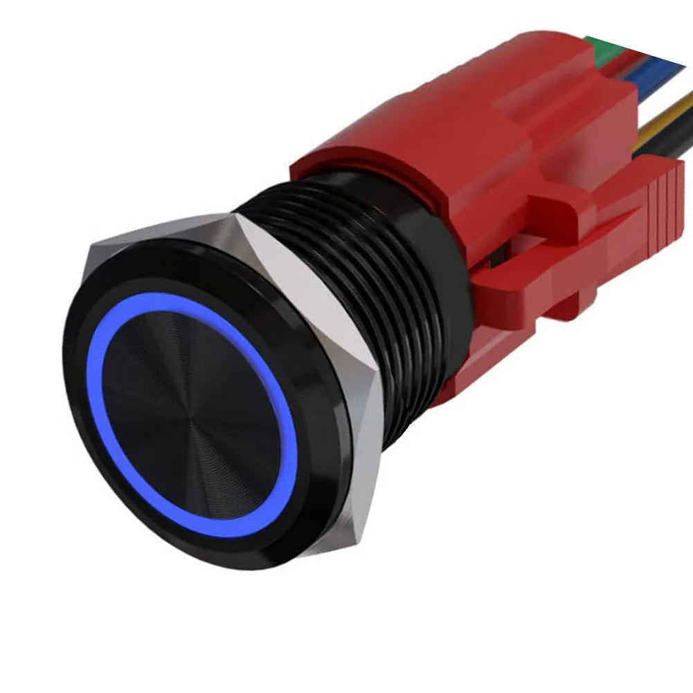 IP67 Waterproof Metal Push Button Switch Self-reset Switch For Automotive Long Electrical Lifespan Smooth Tactile Feel