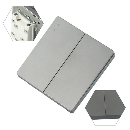None Gray Button Switch Switches 1 2 3 Gang 86mm Flame Frameless PC Material Push Retardant Rocker Switch None