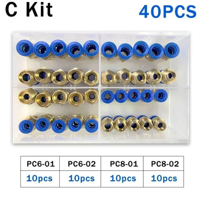 PC Series 4mm 6mm 8mm 10mm 12mm Air Joint Connectors Hose Tube Pneumatic Fittings 1/4 1/8 Push-In Quick Release Couplings
