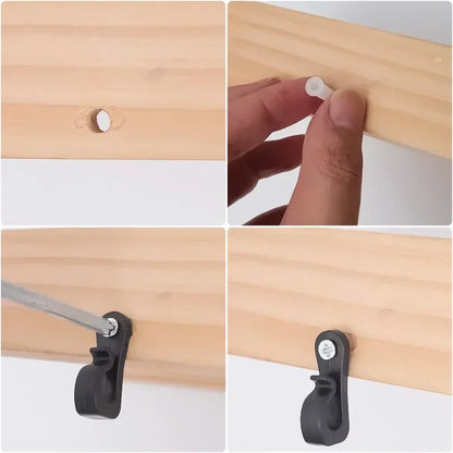 30/1Pcs Q Hanger Hooks for String Lights Hanging Multi-Purpose Plant Cabinet Ceiling Hook with Screw Home Holder Outdoor Supply