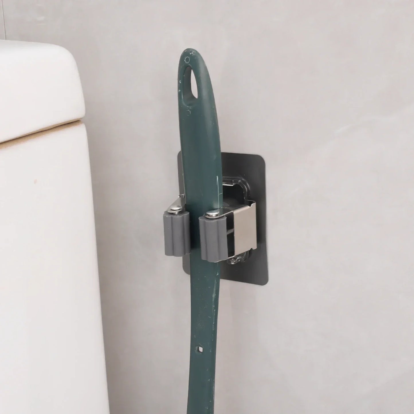Wall Mounted Mop Holder Multi-Purpose Hook Rack Organizer