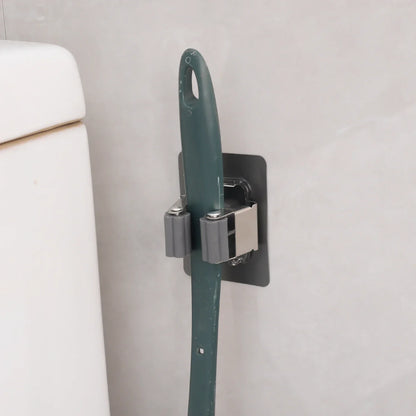 Wall Mounted Mop Holder Multi-Purpose Hook Rack Organizer
