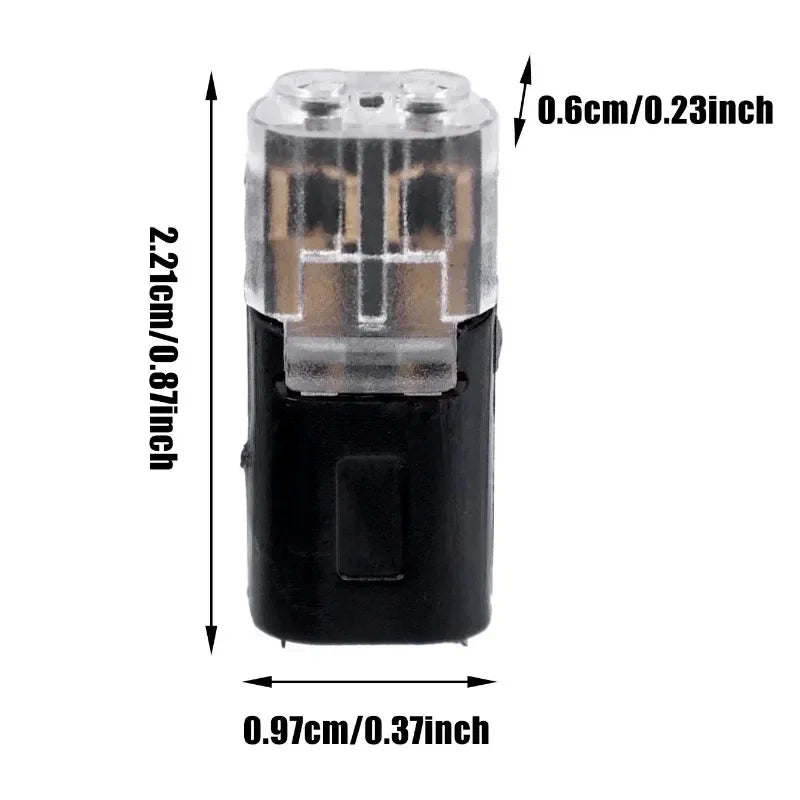 100x Waterproof Plug Wire Connector 2 Pin Way Cable Plug Car Electric Wire Snap Connectors Strip Terminal Connection Wholesale