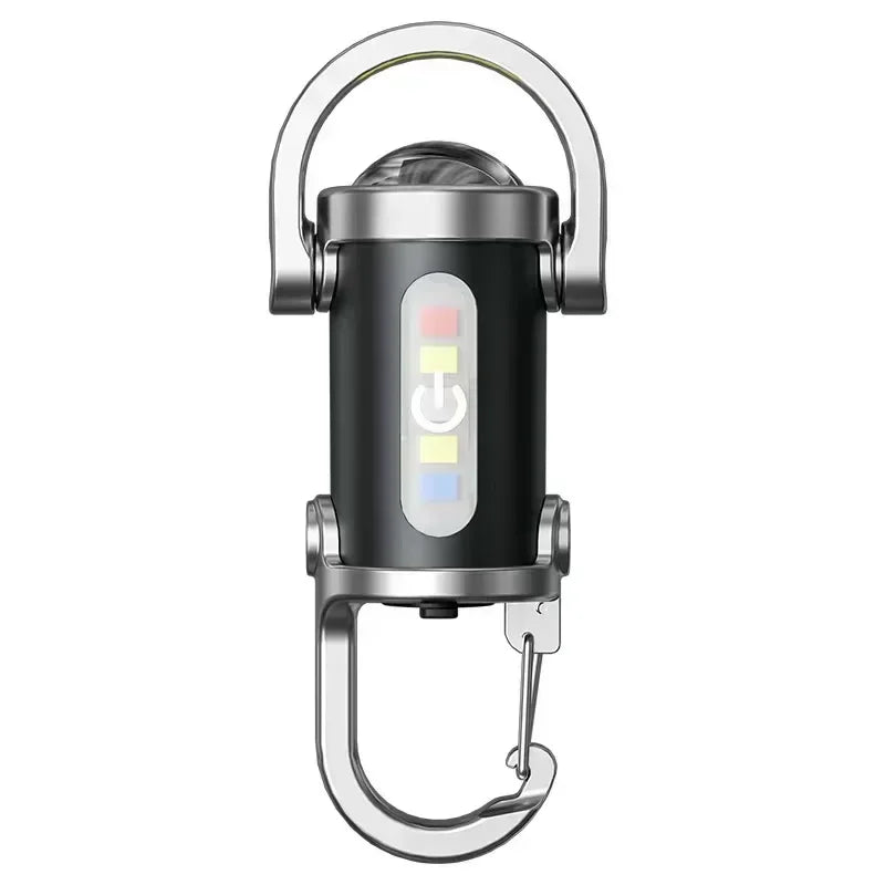COB LED Keychain Light USB Rechargeable Waterproof Mini Flashlight