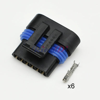 12066317 / 12162261 Automotive 6-Pin Metri-Pack 150.2 Sealed TPS Accelerator Pedal Connector — Flat Waterproof Socket