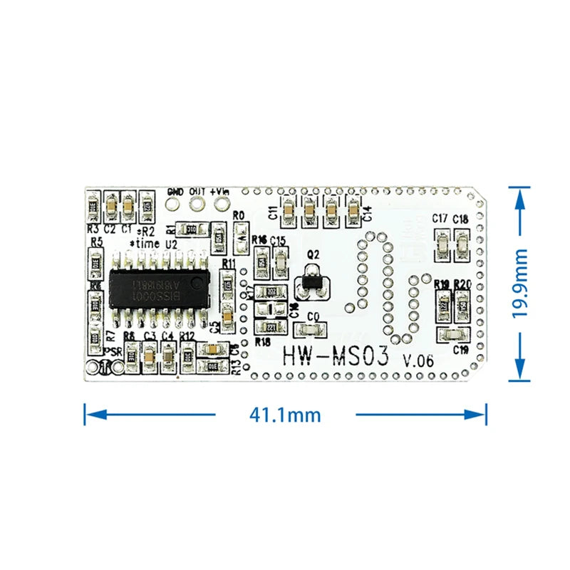 HW-MS03 RCWL-0516 Microwave Radar Motion Sensor 2.4–5.8GHz Human Body Induction Module for Arduino