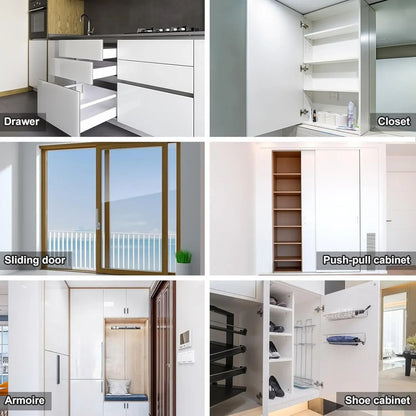 6/1sets Magnetic Cabinet Catches Door Stops Magnet Invisible Ultra-Thin Anti-Rust Door Magnet Suction with Screw Catch Hardware