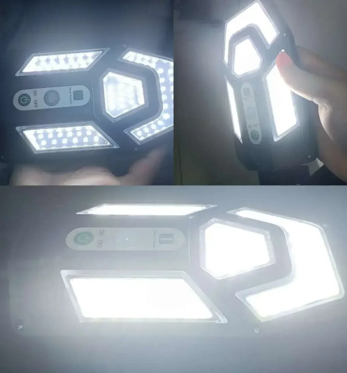 Powerful LED Solar Courtyard Wall Lamp Rechargeable Light Human Body Induction Garden Terrace Garage Door Street Lighting