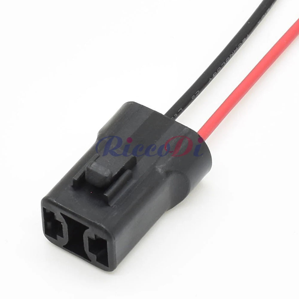DJM7021-6.3-21 2-Pin 6.3mm Black Female Automotive Connector with Terminals