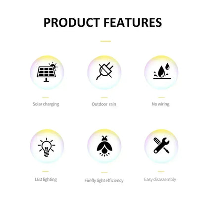 Solar Garden Lights, 6/8/10 LED Firefly Outdoor Landscape Wedding, Christmas Decoration Lawn Lamps