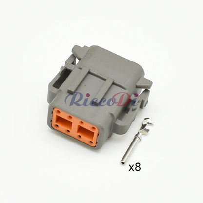 DTM04-8P / DTM06-8S Deutsch DTM Series 8-Pin Waterproof Connector — Automotive Plug with Terminals