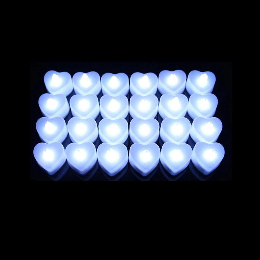 24Pcs/Set Flameless LED Candle Creative wishing Led Tea Light Warm White Flameless Candle Halloween Christmas Decor Candle Light