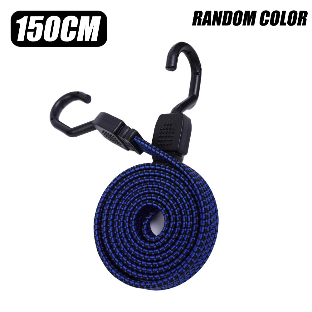 Motorcycle Bungee Cord Luggage Strap with Steel Hooks Cargo Tie Down