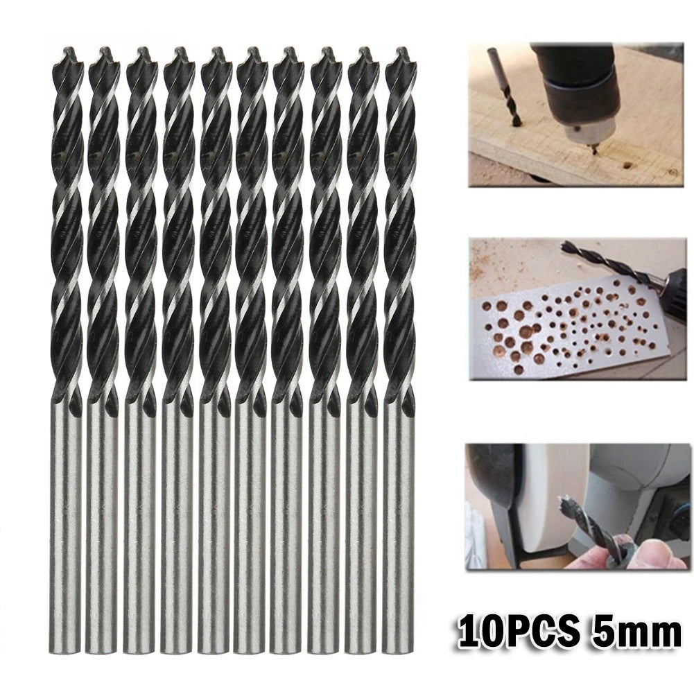 Woodworking Spiral Drill Bit Kit 3mm/4mm/5mm with Center Point for Wood Drills, Power Tool Parts