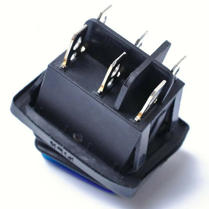 Pack of 2 6 Pin Rocker Switch On Off On DPDT 3 Position 16A 250V AC with Blue LED for Car and Boat Electrical Systems