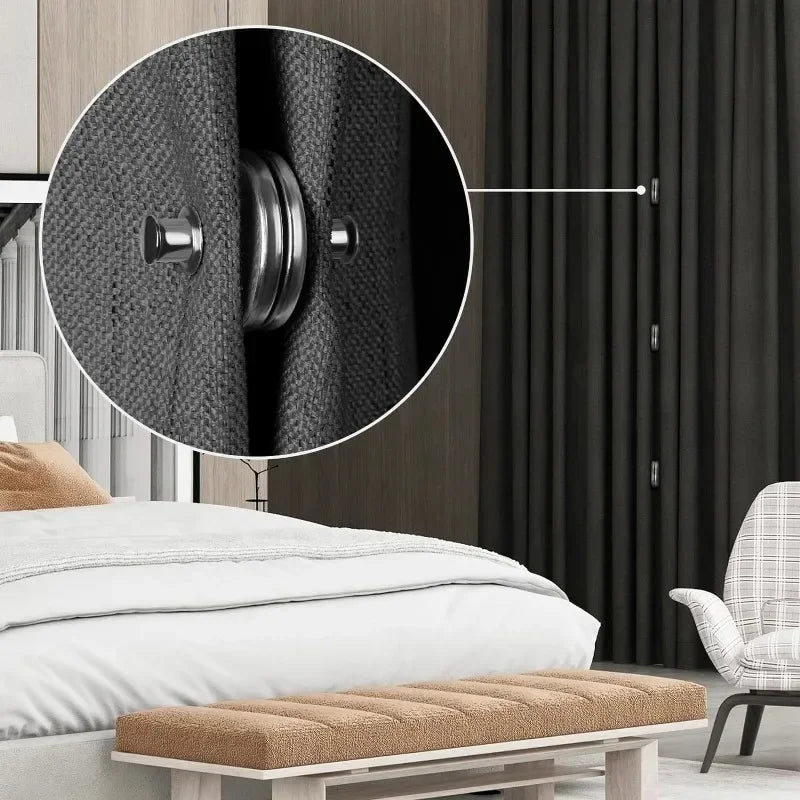 Curtain Magnetic Button Clips — Nail-Free Detachable Window Curtain Magnet Buckle Adjustment Accessories 1–10 Pairs