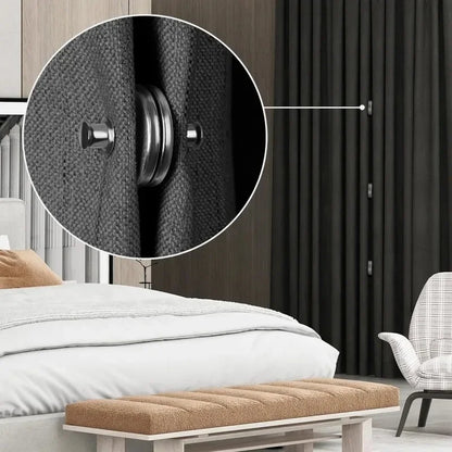 Curtain Magnetic Button Clips — Nail-Free Detachable Window Curtain Magnet Buckle Adjustment Accessories 1–10 Pairs