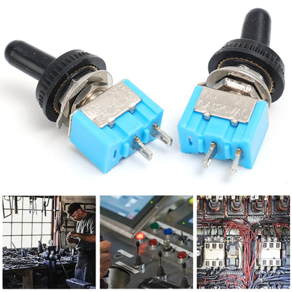 2/1pcs 2 Pin Mini Toggle Switch SPST 2 Position ON OFF Flat Handle Latching Switch for Car Truck with Solder Terminals