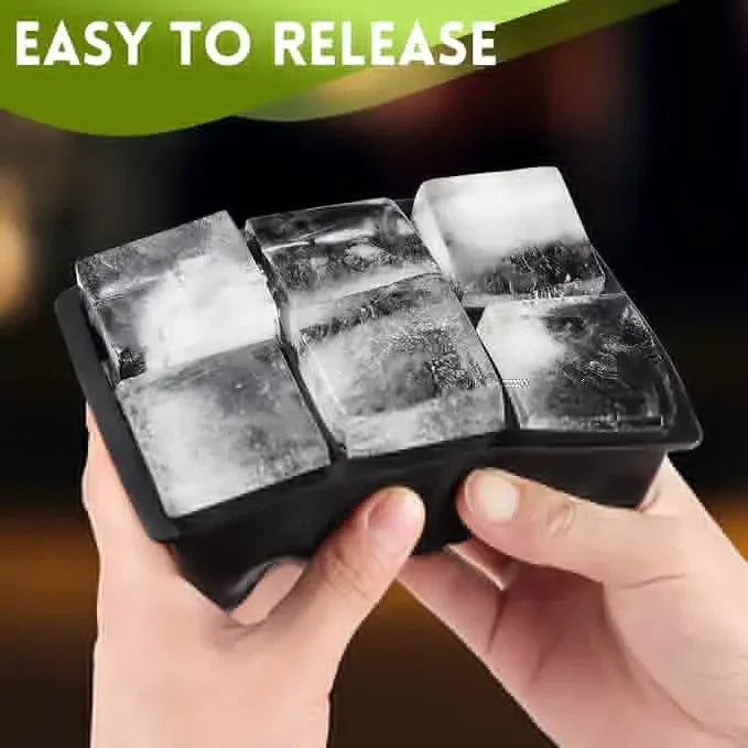 4/6/8Grids Silicone Food Ice Block Mold Reusable Easy-Release Square Shape Ice Molds DIY Household Kitchen Bar Accessories