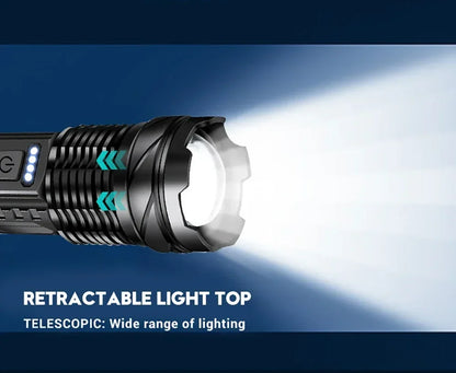 1/2Pack Super Bright Flashlight USB Rechargeable LED Long Range Tactical Torch Lamp Outdoor Waterproof Camping Fishing Lantern