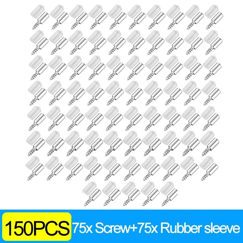200x Self Tapping Shelf Bracket Support Screw with Rubber Sleeve