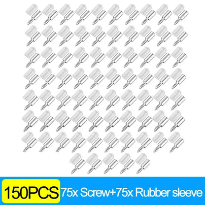 200x Self Tapping Shelf Bracket Support Screw with Rubber Sleeve