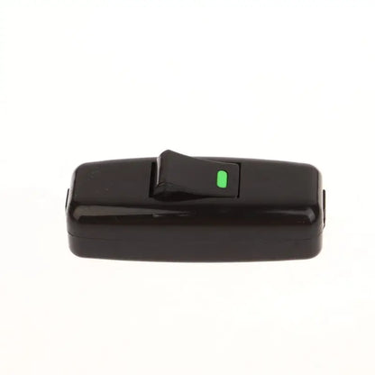 1/5PCS Home Light Boat Shape Switch Wires Cable Switches Classic Black Inline On/Off Table Lamp Switches Electrical Accessories
