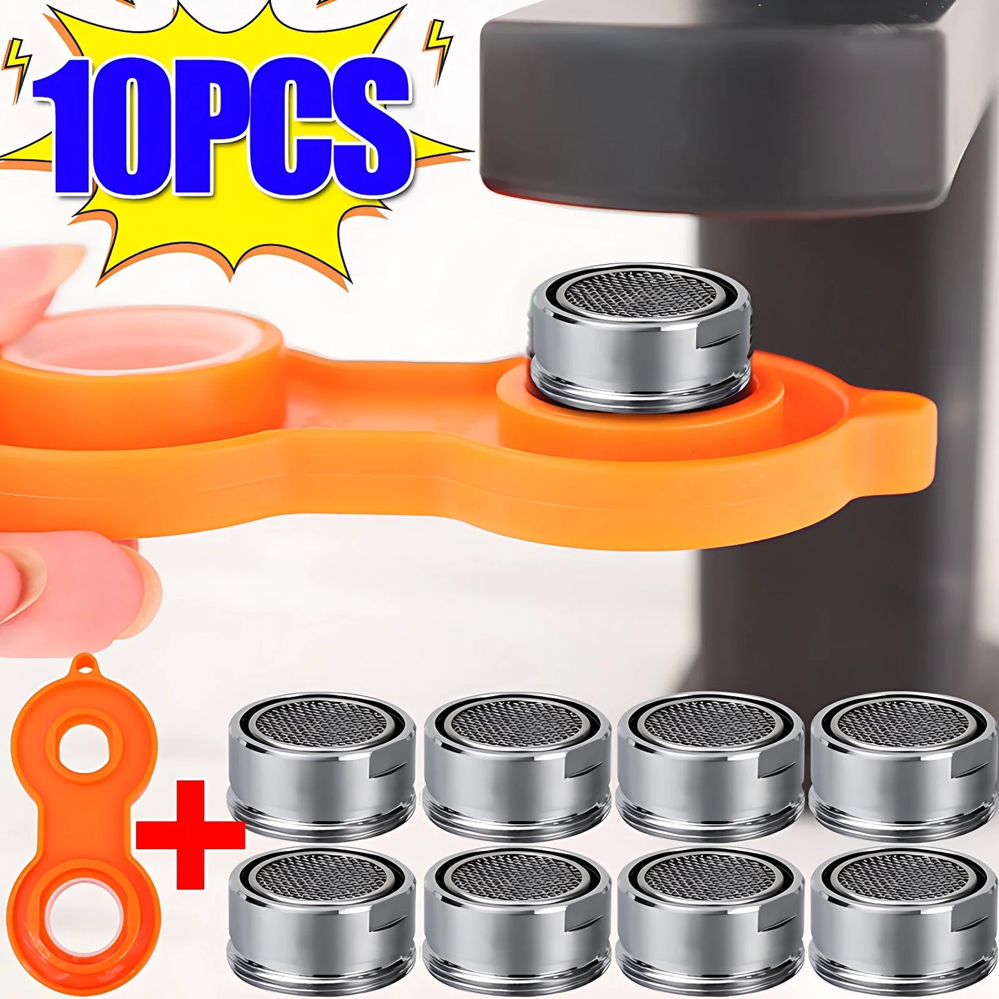 10/1PCS Faucet Aerator Brass Stainless Steel Faucet Bubbler Replaceable Thread Mixed Nozzle Anti-splashing Bathroom Accessory