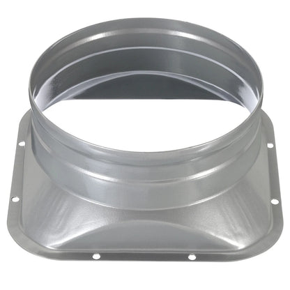 For Kitchen Hood Ventilator Pipe Connecting Vent Flange Exhaust Duct 4-10inch Electrostatic Spray Metal Silver-gray