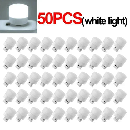Mini USB Night Light – Warm White Eye Protection Reading Light, USB Plug LED Night Lamp for Computer & Mobile Power Charging (1/50pcs)