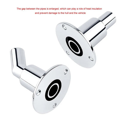 1pcs 316 Stainless Steel Marine Heater Vent Hole Hot Gas Exhaust Pipe For Webasto For Eberspacher PlanarDiesel Parking Heaters