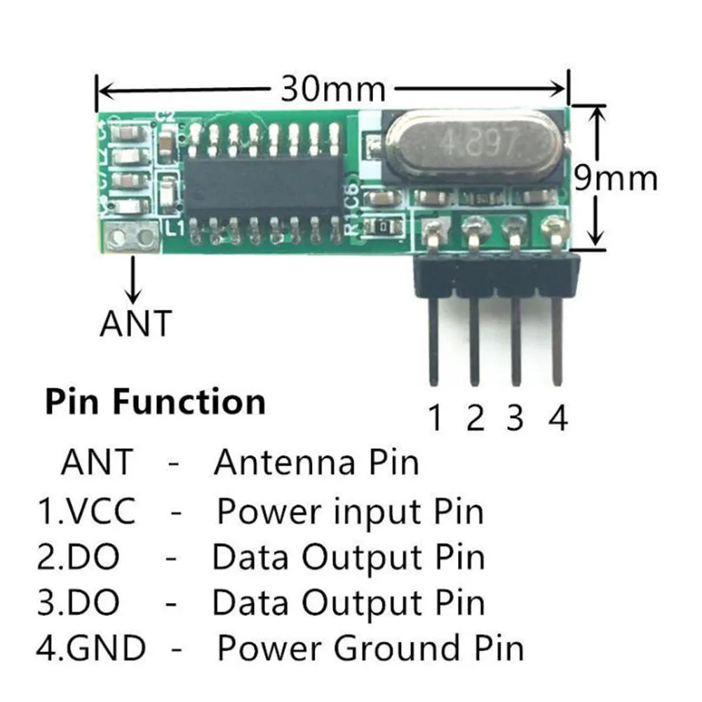 433 Mhz Superheterodyne RF Receiver And Transmitter Module Remote Control WL102-341 Receiving Transmitter Module Electric Parts