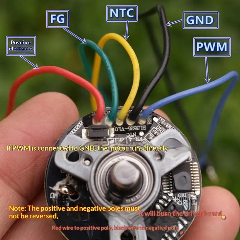 35mm BLDC Brushless Motor DC 7.4V 3200RPM | High Torque | 5–12V | PWM Driver Included | CW Rotation