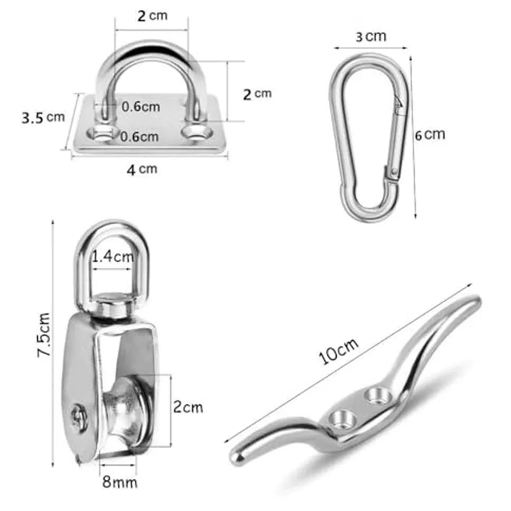 Swivel Pulley Kit M20 Pulley System Lifting Tasks Smooth Operation Easy Setup Versatile Capacity Heavy Duty Pulling Tasks