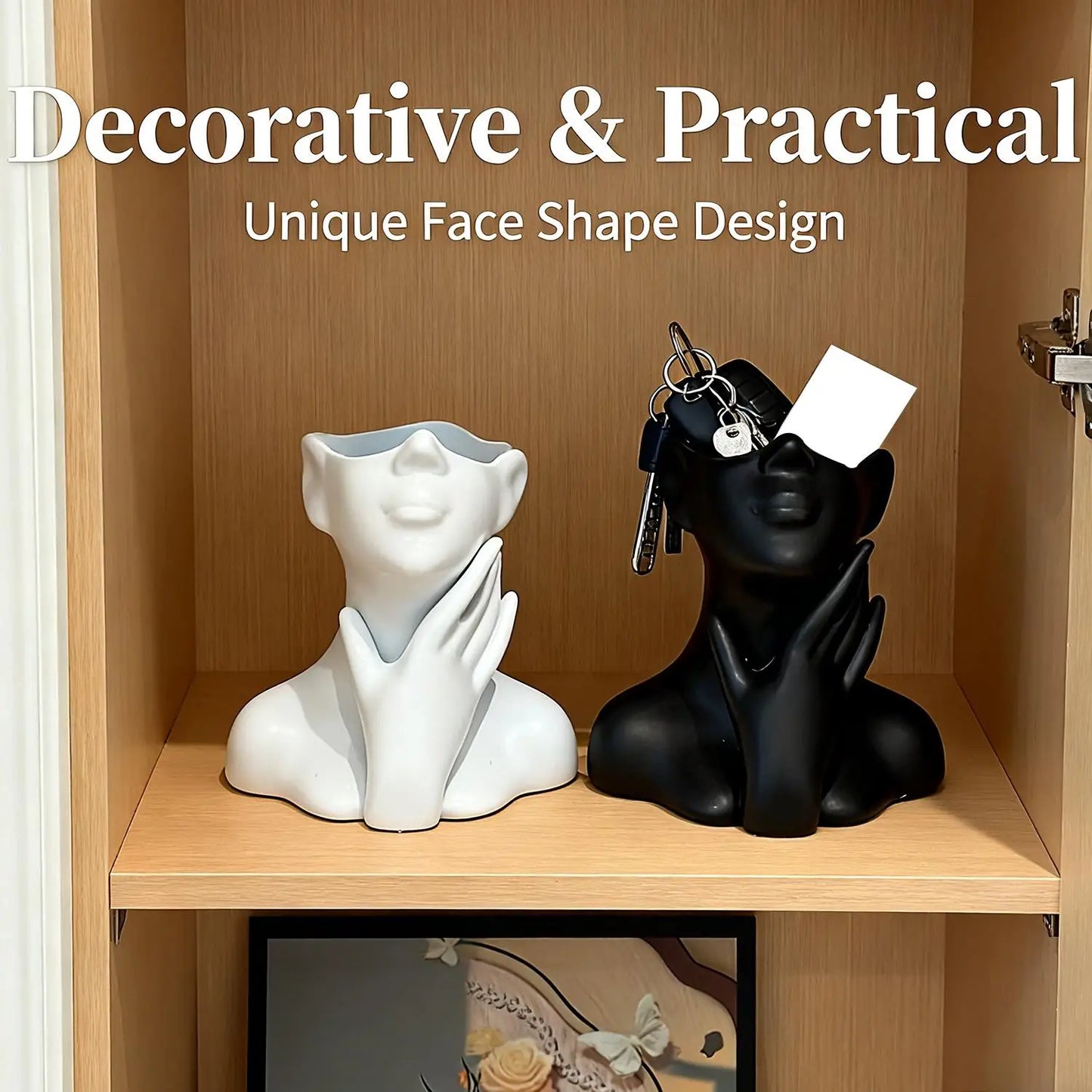 Vinyl Figure Storage Holders Creative Human Body Art Styling Office Organizers Multifunctional Makeup Brush Holder Decoration