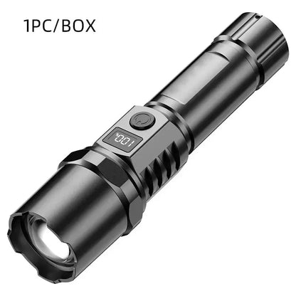 Super Bright LED Flashlight USB-C Rechargeable Tactical Torch