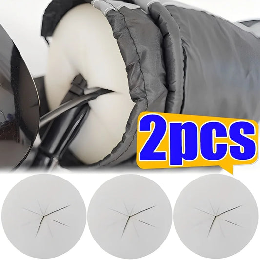 2pcs Motorcycle Wavy Windproof Face Grips 360-degree No Dead Angle Block Cold Air Thickened High-density Windproof Grips Gloves