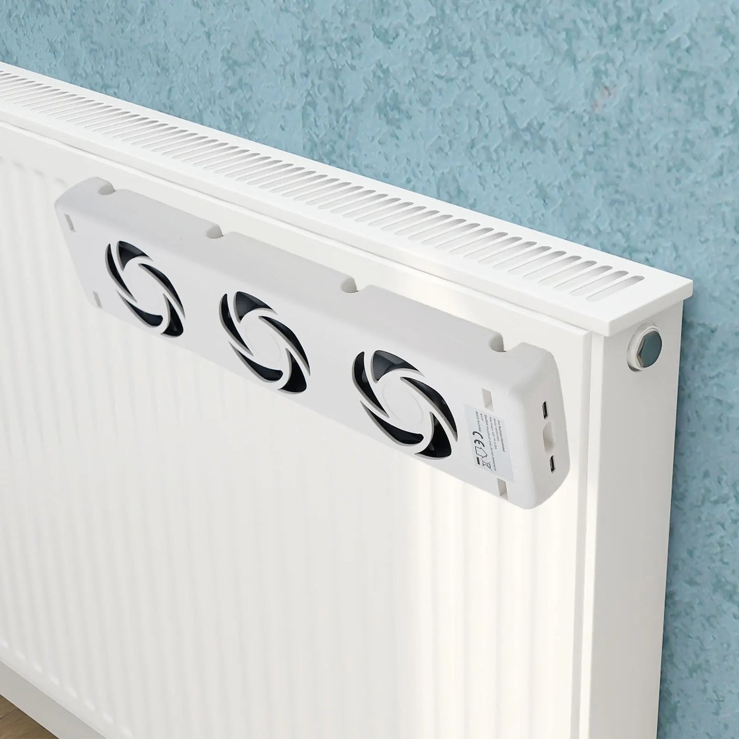 Upgrade 5.0 Duo-Set Radiator Fan Smart Radiator Booster Extension Set Ventilator Fan European Standard 5V Household Radiator