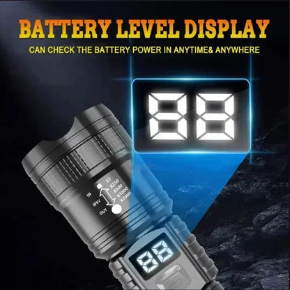 100000LM High Power LED Flashlight Rechargeable Tactical Torch