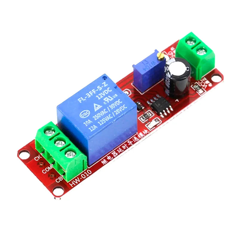 DC 5V/12V Time Delay Relay Module NE555 Timer Control Switch for Car and Electronics