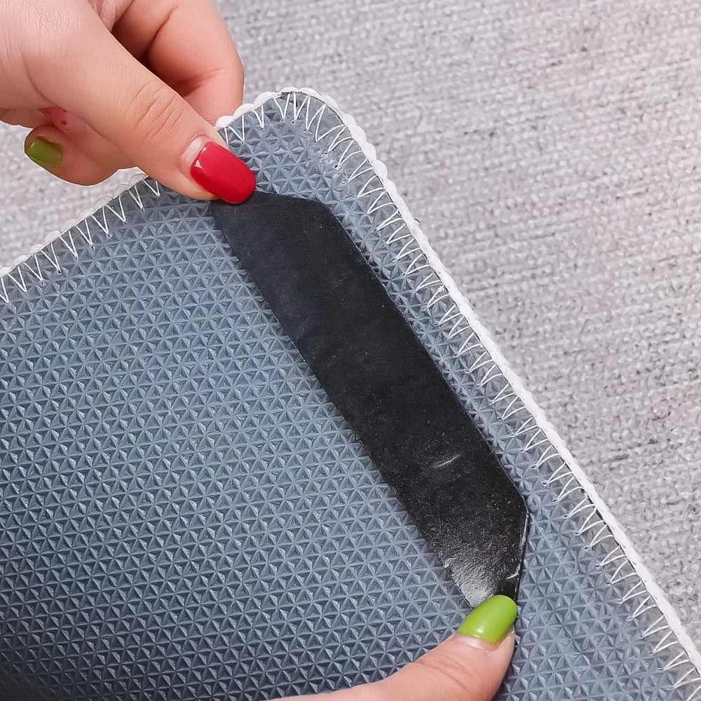 8-40PCS Carpet Non-slip Sticker Reusable Washable Anti Curling Carpet Patch Fixed Stickers Floor Rug Mat Tape Gripper Corner Pad