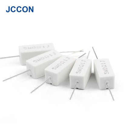 5W Cement Resistor 0.1Ω–6.8KΩ 5% Tolerance Ceramic Cement Resistance
