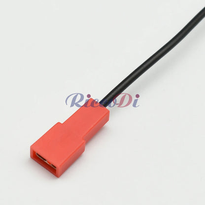 DJ7013B-6.3-21 Automotive Yellow Rectangular Connector — 6.3mm 1-Pin Jacketed Wiring Plug with Terminal