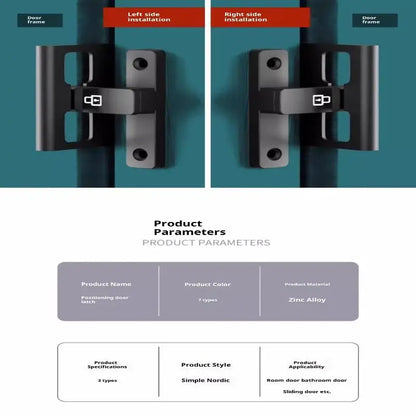 Latch Deadbolt Indoor Non-Punch Surface Mounted Door Lock Bathroom Sliding Door Buckle Snap Bolt Old-Fashioned Room Privacy Lock