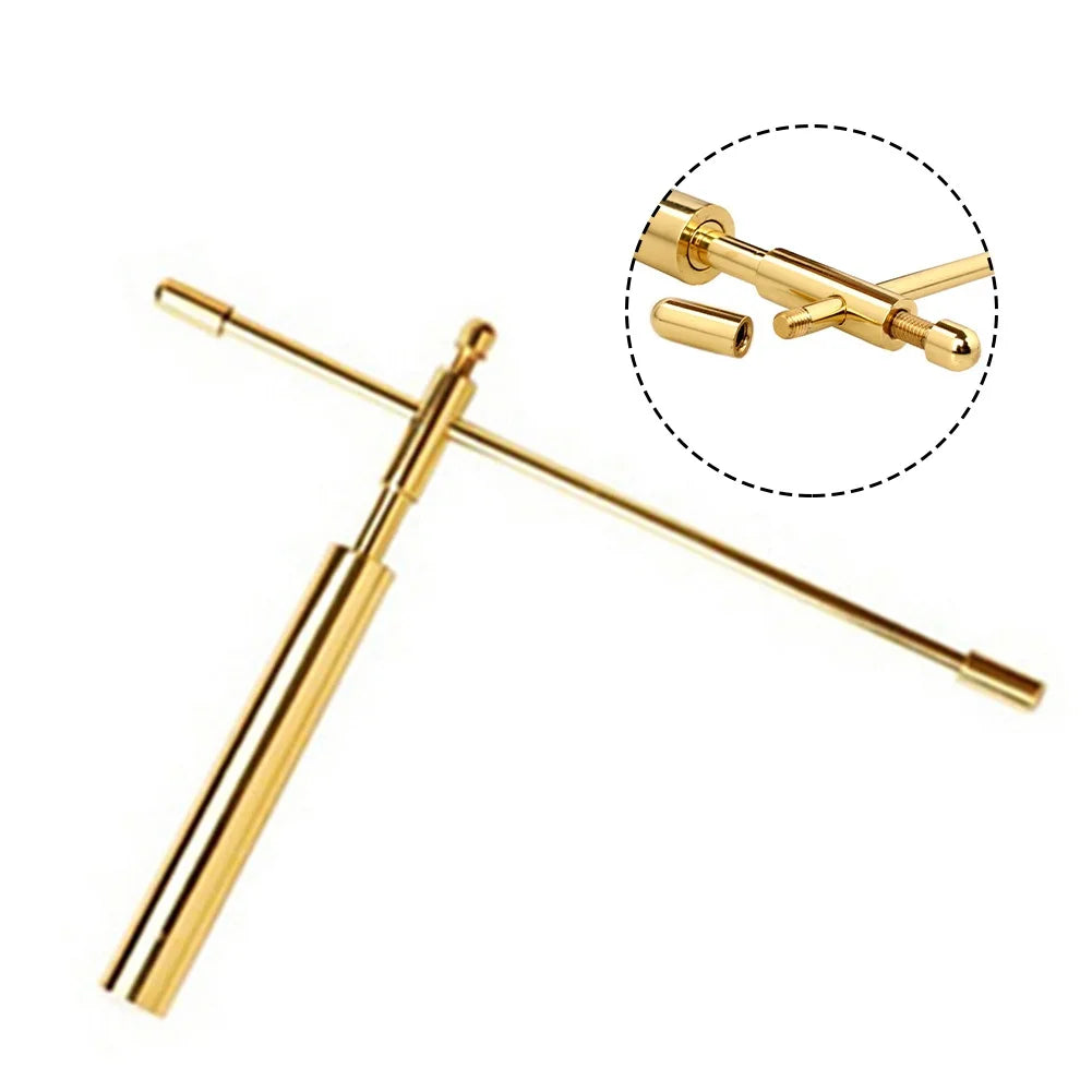 1pcs Pure Copper Probe Treasure Hunting Divination Tool Copper Rod Water Rods Handle Height 17 Cm Hand Length 21cm