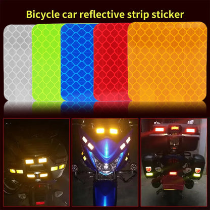 Car Bumper Reflective Safety Strip Stickers – Warning Reflector Tape Decals for Auto Exterior (10pcs/Set)