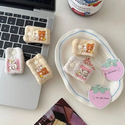 Portable Charging Cable Organizer – Cartoon Data Cable Storage Clip for Cable Management (Compatible with Rilakkuma / Mashumaro)
