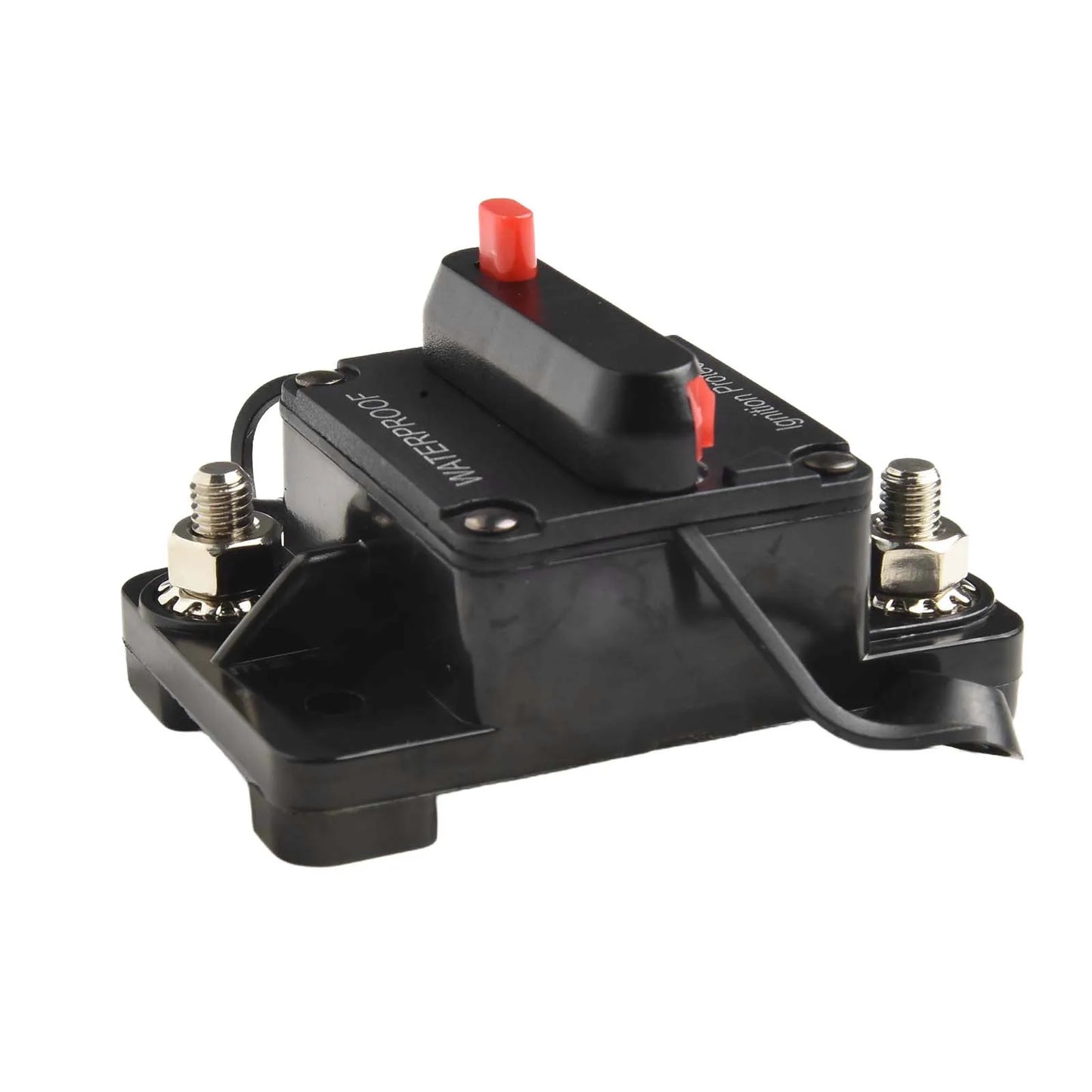 Color Black Manual Reset Fuse Sealed And Waterproof M6 Connection Studs Manual Reset Switch Protective Rubber Cap