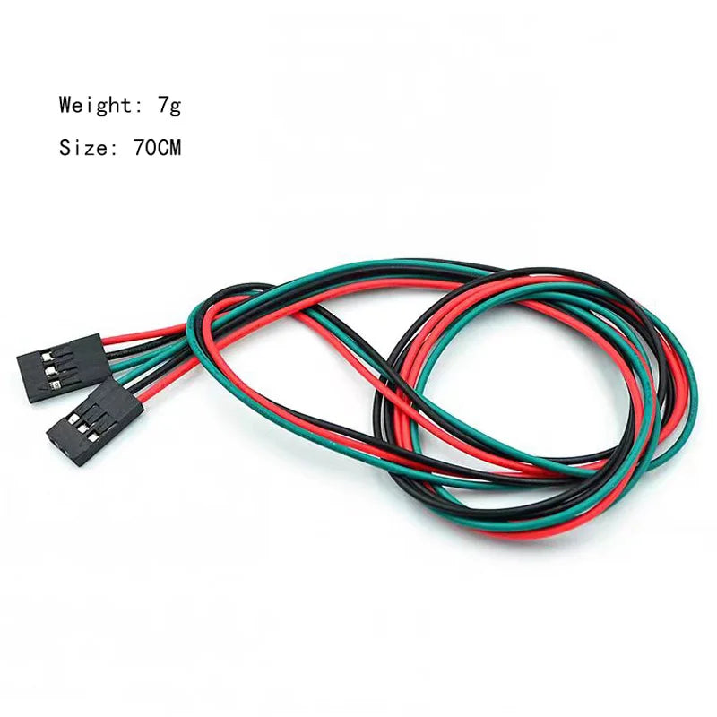 2PCS 70cm Female-Female DuPont Jumper Wires 2/3/4 Pin Cable for 3D Printer